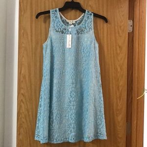 Light blue dress.